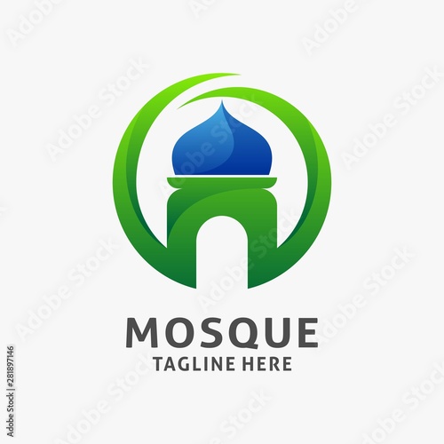 Islamic mosque logo design