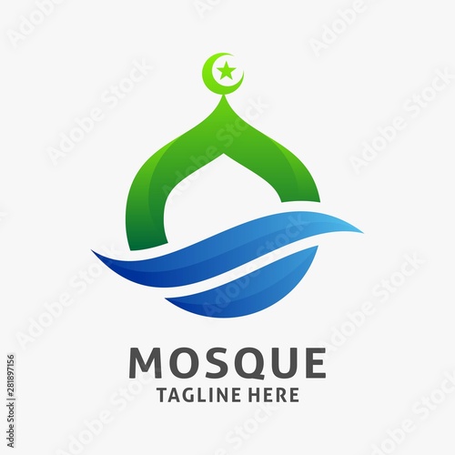 Islamic mosque logo design