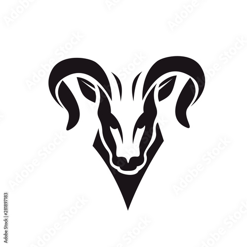 head goat drawing art logo design inspiration