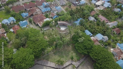 Aerial shot of village that close to the PLTD Apung Ship photo