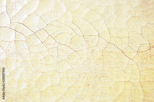 Closeup old cracked Oil on canvas texture. Soft focus. - Image