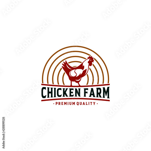 Chicken Farm Logo Collection Stock Vector