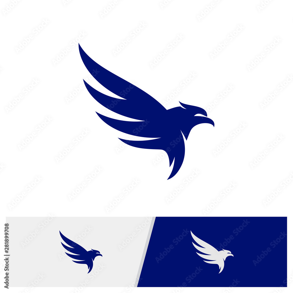 Eagle logo design vector. Simple Eagle logo template. Icon Symbol. Vector Illustration Eagle logo design vector. Simple Eagle logo template. Icon Symbol. Vector Illustration