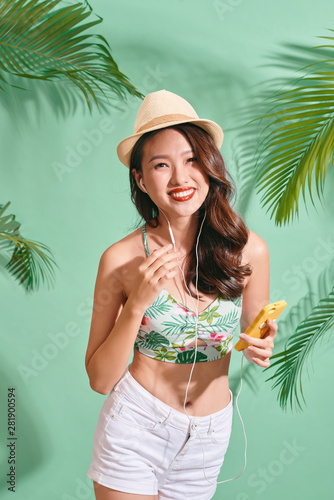 Portrait of happily Asian w...