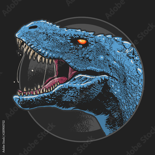 DINOSAUR T-REX HEAD VECTOR ARTWORK