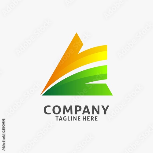 Abstract triangle logo design