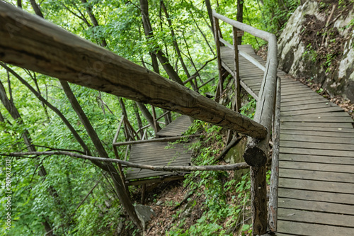 Jilin Province Hang Kettle Tourist Resort Plank Road