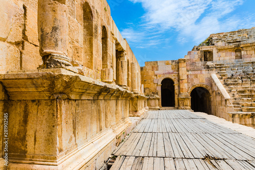 The ruins of Jerash in Jordan are the best preserved city of the early Greco-Roman era, it is the largest acropolis of East Asia.  The North Theatre