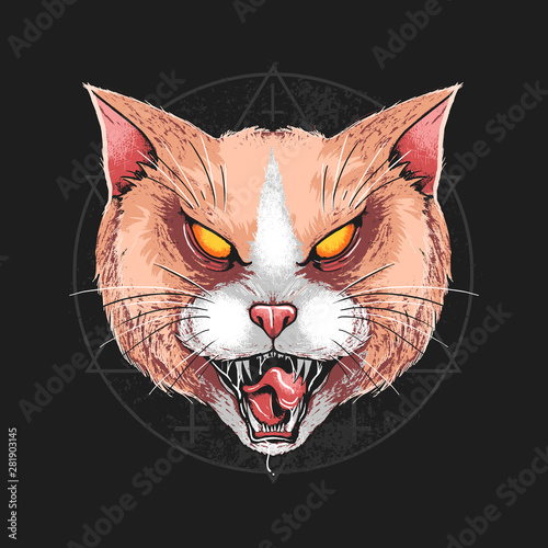CAT ANGRY RAGE FACE ARTWORK VECTOR