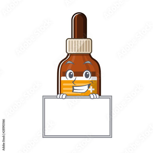 Grinning with board iodine isolated with in the mascot