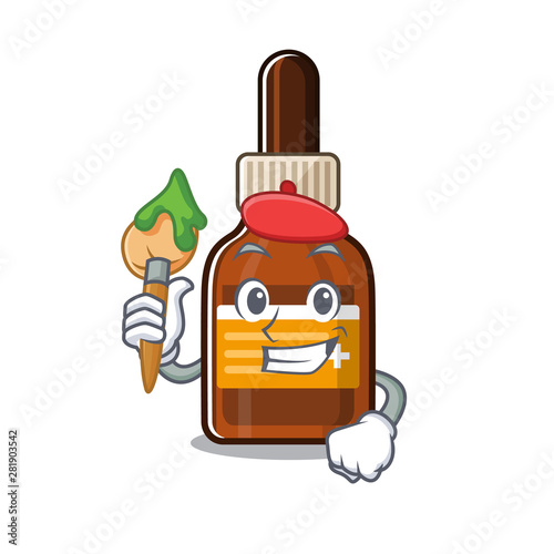 Artist iodine isolated with in the mascot