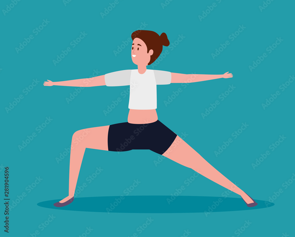 Obraz premium woman practice yoga meditation exercise