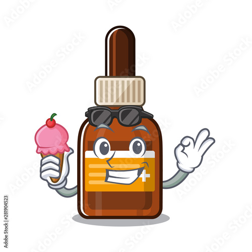With ice cream iodine with the a cartoon shape