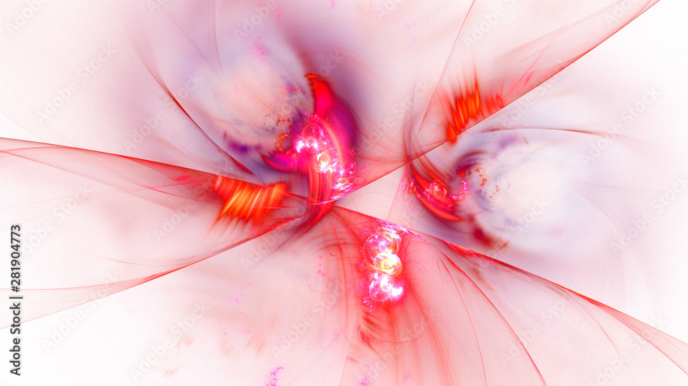 Fototapeta premium 3D rendering abstract white fractal light background