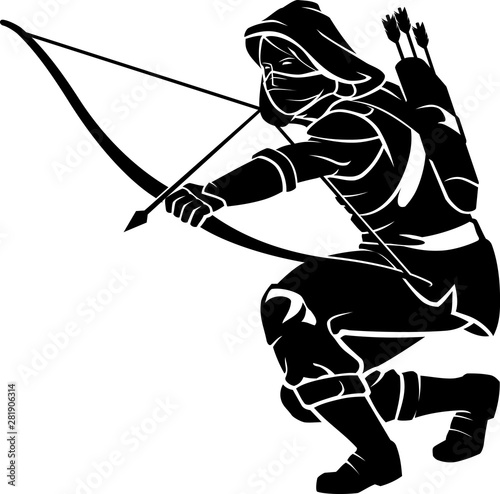 Crouching Medieval Archer