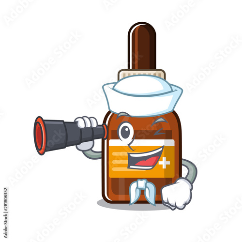 Sailor with binocular iodine in the character medicine box