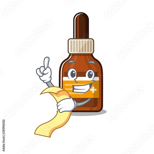 With menu iodine in the character medicine box