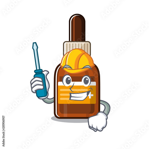 Automotive iodine in the a cartoon bag