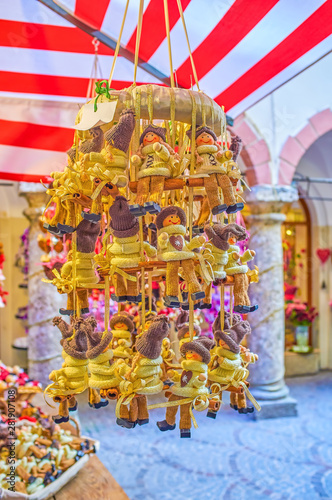 The handmade toys in Salzburg market, Austria photo