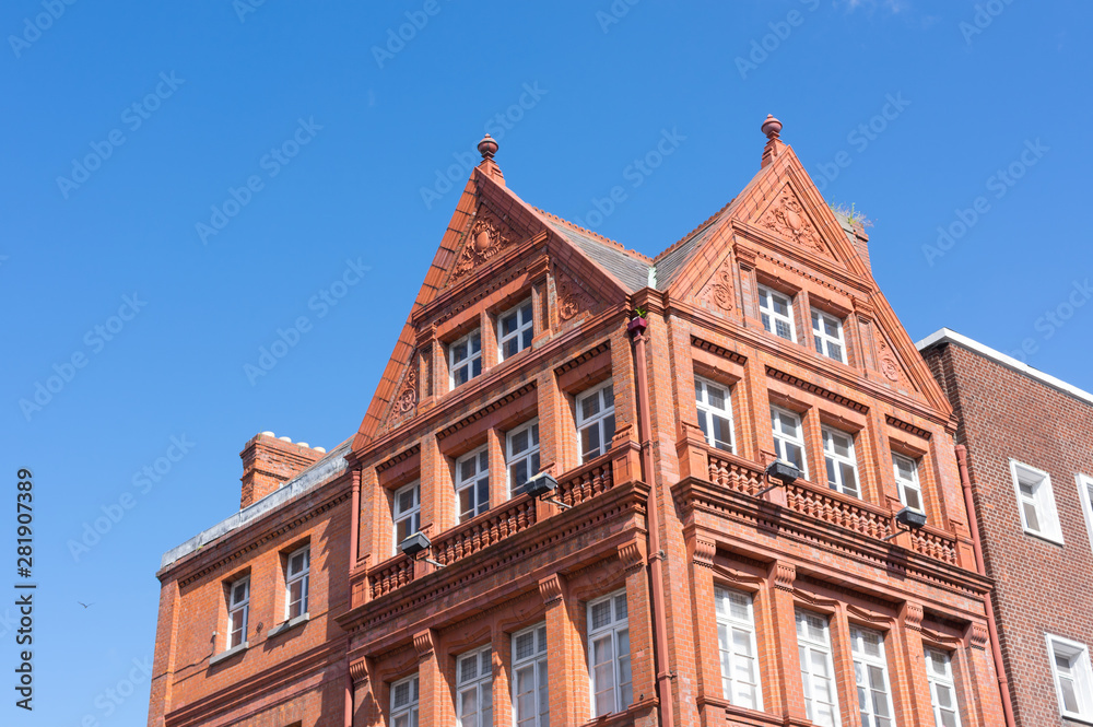 Fototapeta premium Old Traditional Brick Buildings In Dublin City Center.