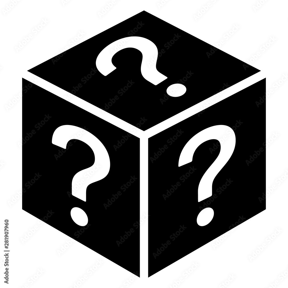 Mystery box or random loot box flat vector icon for games and apps Stock  Vector | Adobe Stock