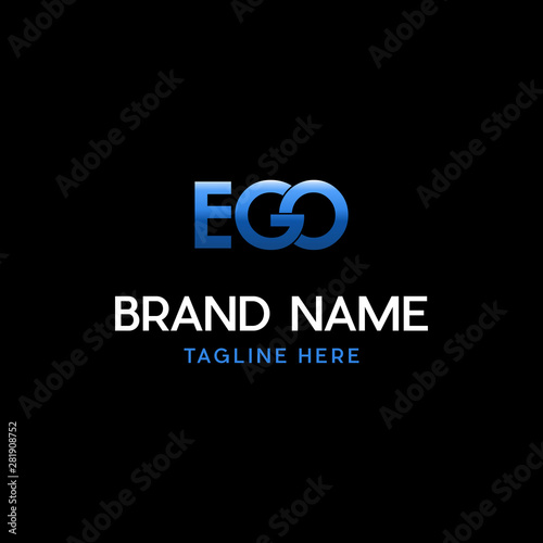 Initial Letter EGO Creative Logo Design Template Element Vector