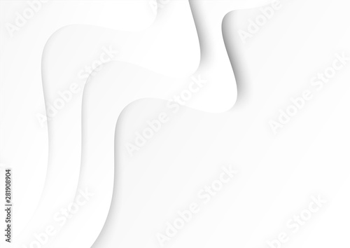 abstract background vector white and gray tone, wave overlapping with shadow modern concept, space for text or message web and book design