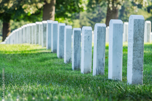 Grave stones in Arlington cemetery, Arlington, Virginia, USA.