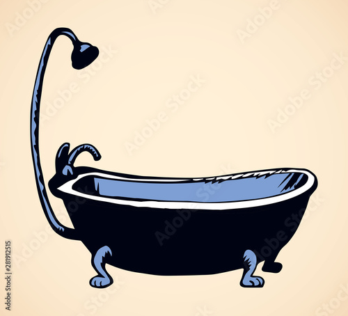 Bath. Vector drawing icon sign