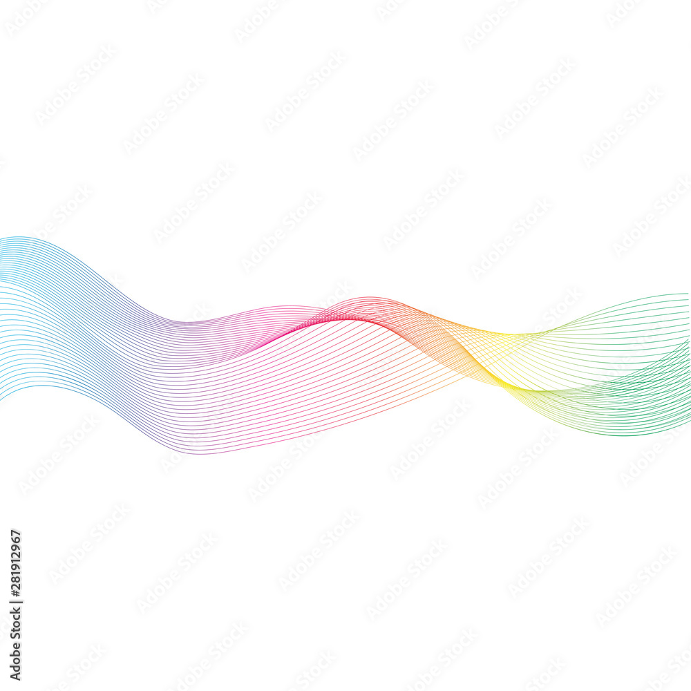 abstract color wave flow design