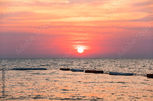 Sunset over Gulf of Thailand