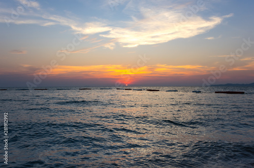 Sunset over Gulf of Thailand