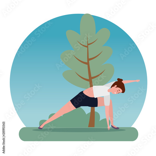 healthy woman yoga exercise pose