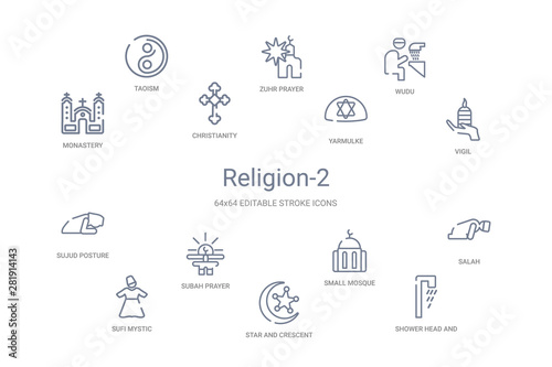 religion-2 concept 14 outline icons