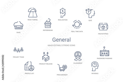 general concept 14 outline icons