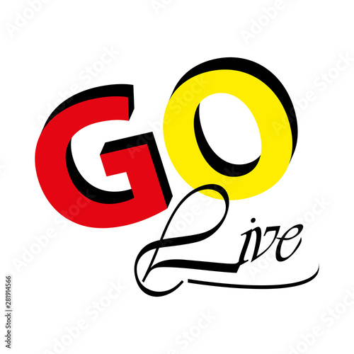 go live letter icon logo vector design template