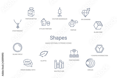 shapes concept 14 outline icons