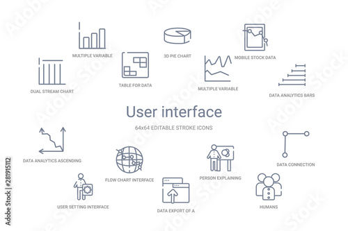 user interface concept 14 outline icons