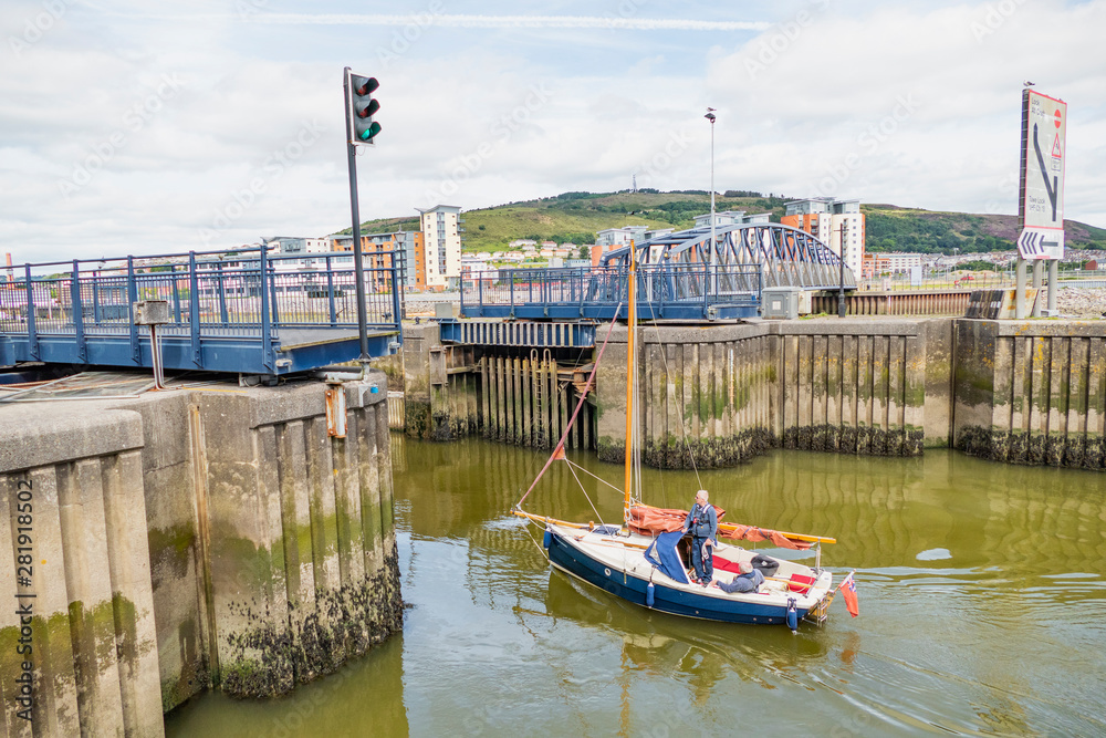 Swansea Docks. Glamorgan Wales UK.