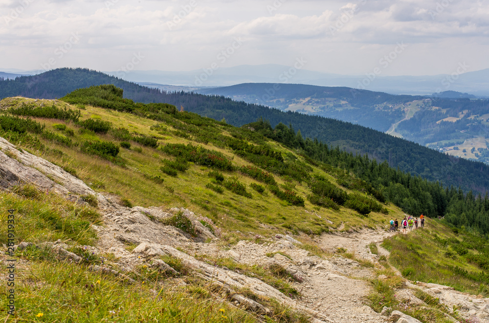 View from trail to Kopa Kondracka. Boczan in Tatra mountains.. Poland