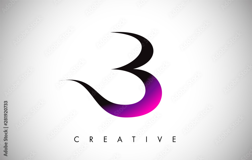 Fototapeta premium B Letter Modern Trendy Design Logo. Letter B Icon Logo with Modern Monogram