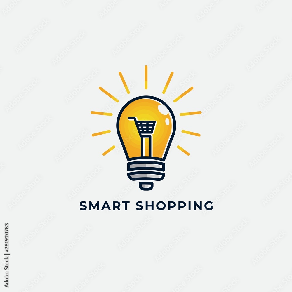 smart shopping logo vector icon ilustration, smart online shop logo vector icon ilustration, bright shopping smart shopping logo vector icon ilustration, smart online shop logo vector icon ilustration, bright shopping