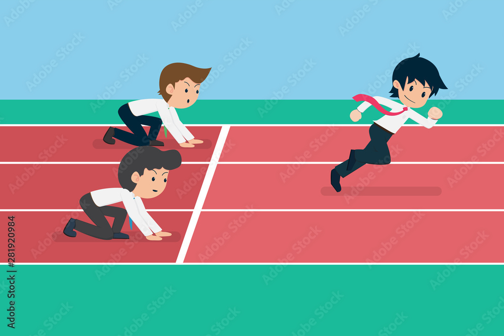 Salary Man 01 Start Before Others. Business Competition is like Running. Who Started before it was right to reach the Finish line First.