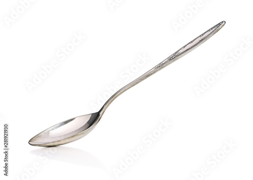 Obraz na płótnie Vintage Tablespoon of Melchior on isolated white background