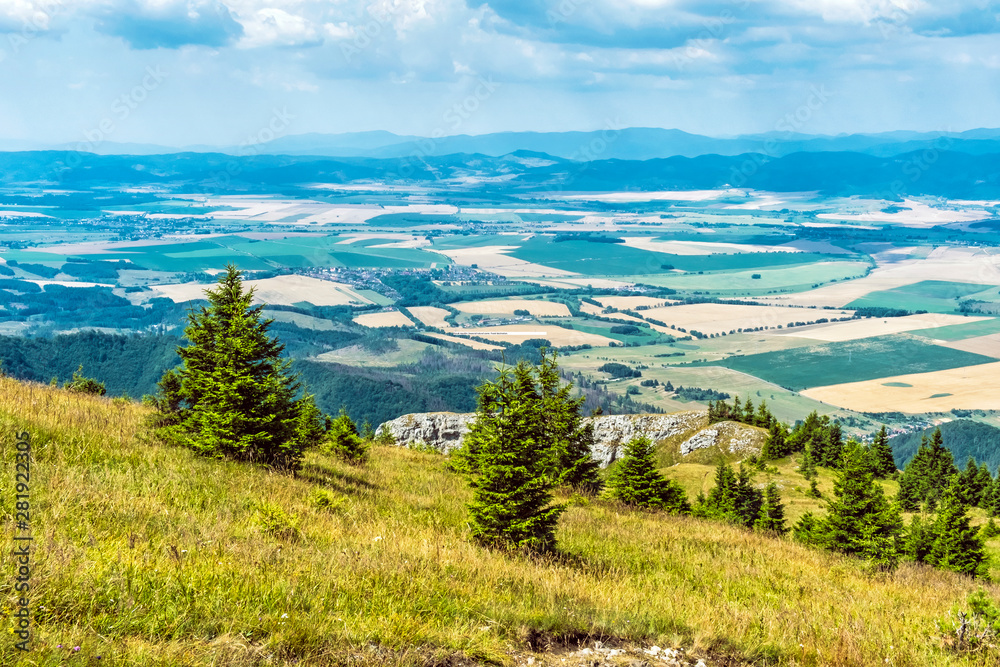 View from Tlsta peak to Turiec valley, Slovakia View from Tlsta peak to Turiec valley, Slovakia