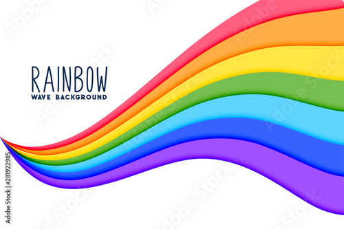 colorful wavy rainbow flow background