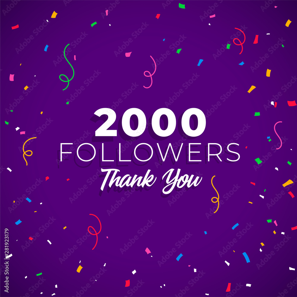 2000 followers network of social media