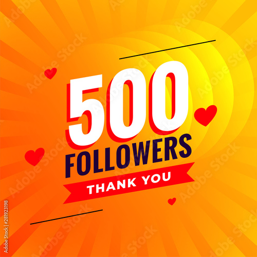 500 followers social media network background