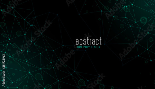 digital low poly mesh technology background