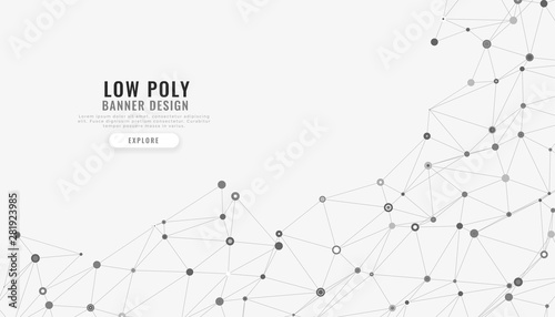 low poly mesh abstract digital lines background